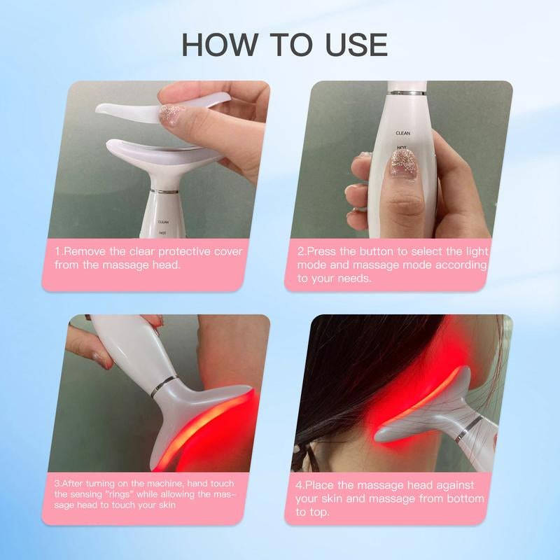 Neck Face Massager Tool, 3-In-1 Facial Massager, Face Sculpting Tool, Portable Face with Vibrating Massage